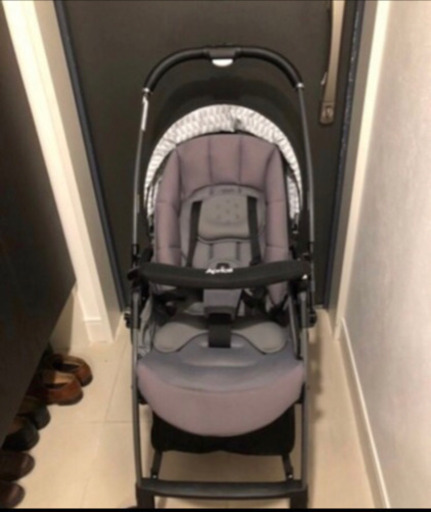 【値下げ】アップリカベビーカー【ラグーナソファクッション】&専用レインカバー