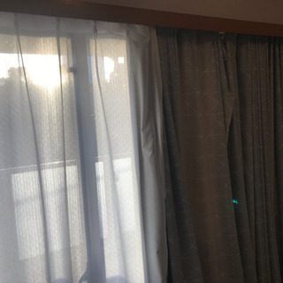 ワンルーム等用のカーテン(遮光とレース2種類)の画像