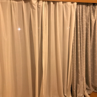 ワンルーム等用のカーテン(遮光とレース2種類)の画像