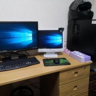 デスクトップPC ゲーミングPC ハイスペック！ モニター2台付き