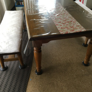 取引完了❣️大型高級家具☆12000円❣️ダイニングテーブルとベンチ 