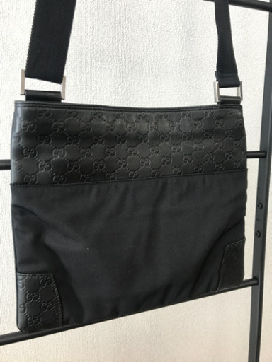 中古 GUCCI  ナイロン+シマ ショルダーバッグ