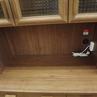 レンジボード キッチン収納 食器棚 幅：89㎝ ダークブラウン 札幌 西岡店