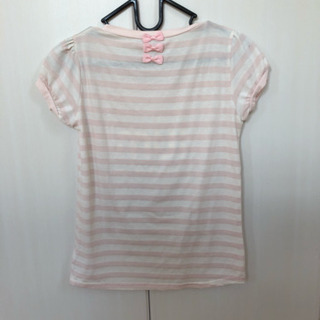 ★マミタス★フロッキープリントバックリボンTシャツ