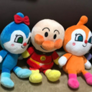 【取引終了】アンパンマンぬいぐるみ& いろいろピッタン知育セット(中古)の画像