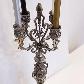 【HALO】アンティーク燭台 銀製の画像