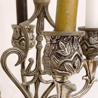 【HALO】アンティーク燭台 銀製の画像