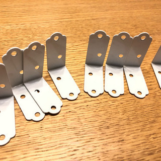 L字型 棚受け金具 白色 3.5cmx3.5cm 8個