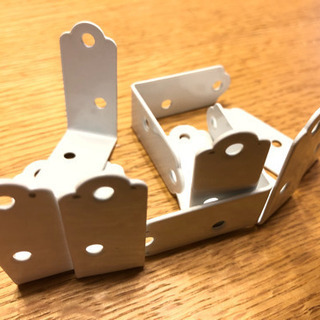 L字型 棚受け金具 白色 3.5cmx3.5cm 8個の画像