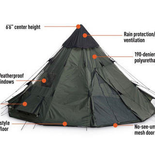 GuideGearワンポールテント&チェア一式 GuideGearワンポールテント&チェア一式