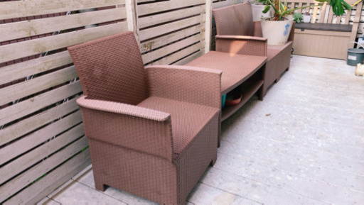 値下げ ガーデン テーブル セット ラタン調 ガーデンファニチャー