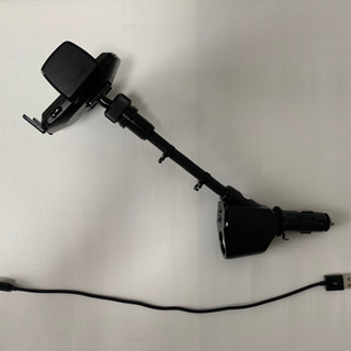 【汎用】シガーソケット・USB端子付きスマートフォンホルダー