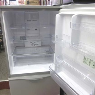 札幌 アクア 255L 2013年製 3ドア冷蔵庫 シルバー 200Lクラス