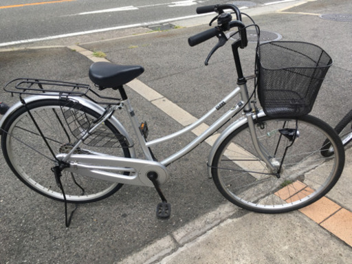 整備済　２６インチ  軽快車LEDオートライト　シルバー