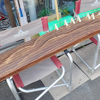 山田流琴箏すだれ彫り