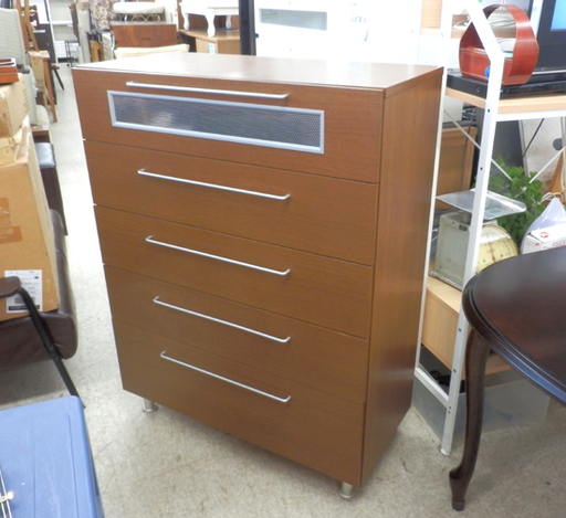 PayPay対応 6段チェスト ブラウン 木目調 タンス こげ茶 シンプル 89×42×116.5㎝ 収納 札幌市西区西野