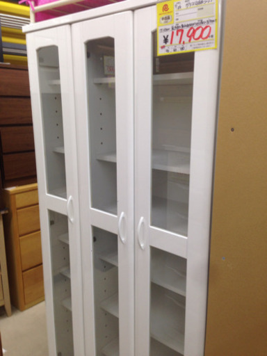 ガラス収納ラック（ホワイト）　福岡 糸島 唐津　0814-08