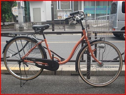 ★リビルド中古車＜リサイクル車＞・ブリヂストン・シティーノ・26インチ・LP型ホームサイクル・オレンジ