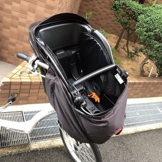 値下げ交渉可【美品】子供乗せ自転車 前乗せ レインカバー付き