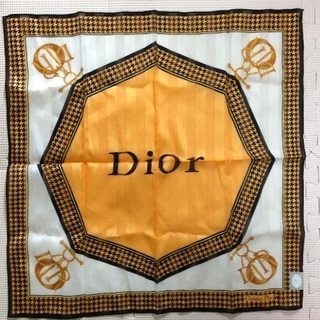 【新品 タグ付き】２枚セット クリスチャンディオール ハンカチ スカーフハンカチ Dior ChristianDiorの画像