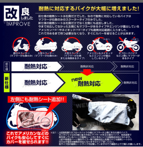 バイク耐熱カバー 8L