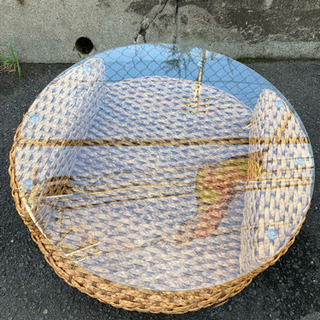 ☆涼しげなウォーターヒヤシンス家具♪ 近場配送無料！ガラスローテ...