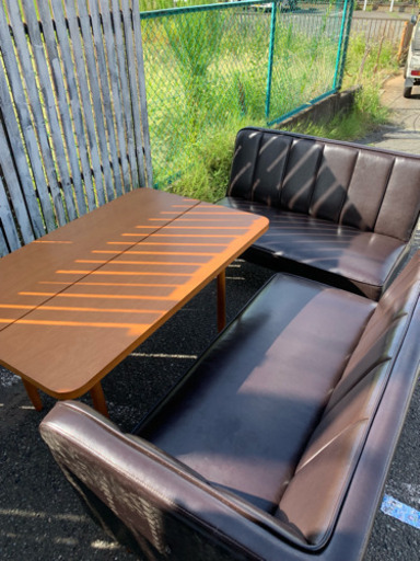 ☆高級家具 unico入荷！カフェ風ダイニングテーブル ソファーセット！美品 近場配送無料