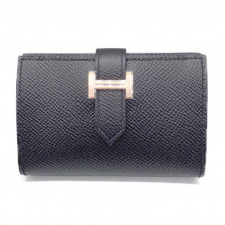 HERMES (エルメス) ベアンレザーカードケース ブラック 名刺入れ