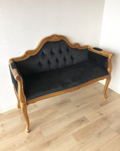 【 御取り引き中 】antique調  classic  黒  sofa
