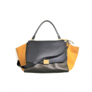 CELINE (セリーヌ) 2WAYハンドバッグ ネイビー トラ...