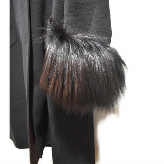 FOXEY_BOUTIQUE (フォクシーブティック) フォックスファー付きコート サイズ:42 カシミヤ100% アウター・ジャケットの画像
