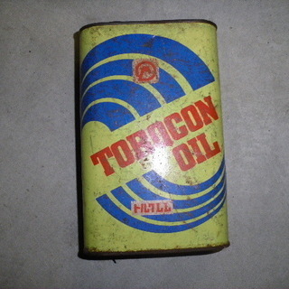 古いオイル缶（空缶）当時物の画像