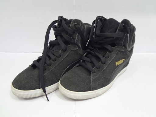 モノ市場 東海店　PUMA　プーマ　レディース　Vikky Wedge　ビッキーウェッジ　スニーカー　24.5cm　ブラック