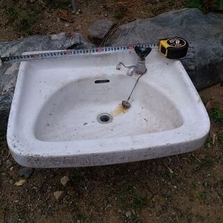 ①手洗い　洗面台TOTO製　50cm×40cm 洗面器 手洗い器...