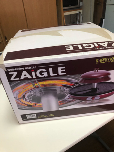 ZAIGLE/ザイグル グリル 赤外線 卓上 ホットプレート焼肉 ロースター レッド ミニプレート/取説付属