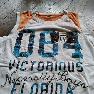 🎽ノースリーブ、半袖プリントシャツ　（カットソー）15０ｃｍ　3点　まとめ売り　　子ども服②の画像