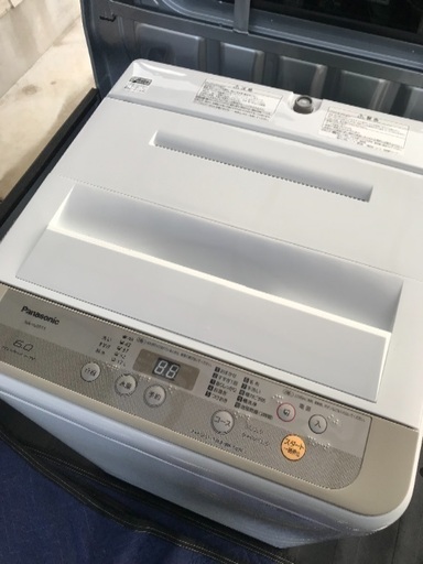 取引中高年式2018年製パナソニック全自動洗濯機人気の容量6キロ美品。千葉県内配送無料。設置無料。