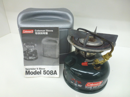 PayPay可 手稲リサイクル Coleman/コールマン MODEL 508A STOVE シングルストーブ アウトドア キャンプ コンロ②￥7,800-