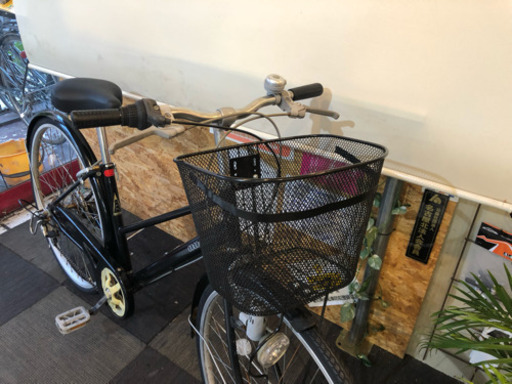 27インチ シティサイクル 黒 6速