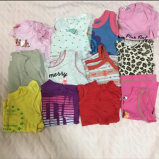 夏物 女の子 子供服 まとめ売り 80 90サイズ ノースリーブの画像