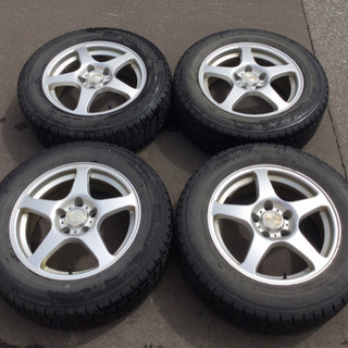 社外16インチ アルミホイール 215/60R16 スタッドレスタイヤ 4本セット