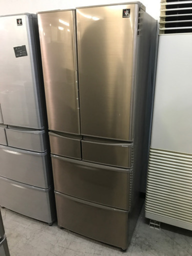 【リユース品】シャープ SHARP SJ-XF44Y-T [プラズマクラスター搭載冷蔵庫 (440L・フレンチドア） 6ドア プレミアムブラウン]