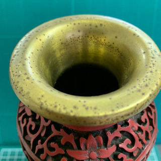 庄梅-中国美術 堆朱 花瓶 時代の画像