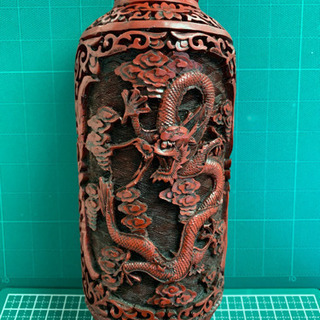 庄梅-中国美術 堆朱 花瓶 時代の画像