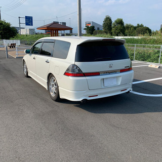 オデッセイ アブソルート パールホワイト 純正HDDインターナビ ローダウン RB1 車検２年付き出来ますの画像