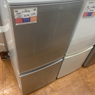 SHARP 2ﾄﾞｱ冷蔵庫 SJ-D14C-S 137L 2017年製