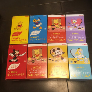 未使用 ディズニー キャラクターグラス 8個セットの画像