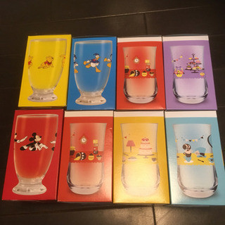 未使用 ディズニー キャラクターグラス 8個セットの画像