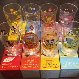 未使用 ディズニー キャラクターグラス 8個セット