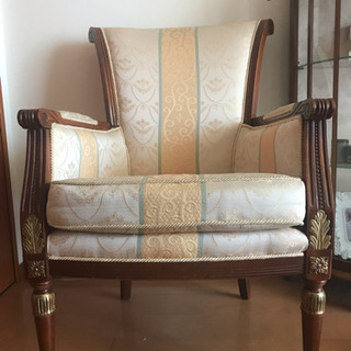 【土日引き取り限定】アンティーク1人がけソファ